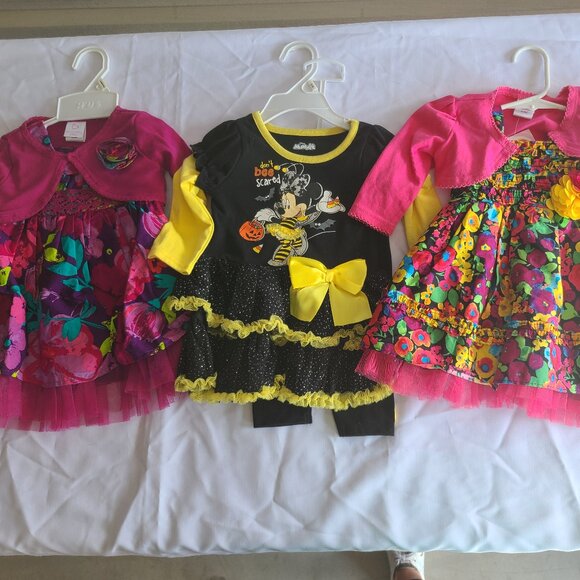 Baby Girl Clothes 12M lot of 6 pieces Nwt – 2 Dresses & 1 Pant Set - Picture 1 of 11